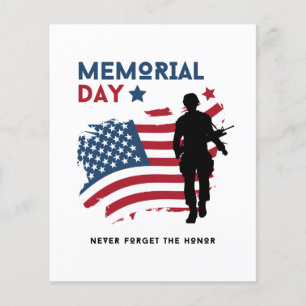 Red Navy Modern Memorial Day Flygblad