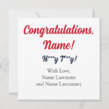 RED, NAVY Oxford, MS Personlig Gift Card