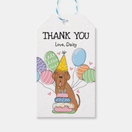 Red Neapolitan Mastiff Birthday Favor Gift-Märkre Presentetikett