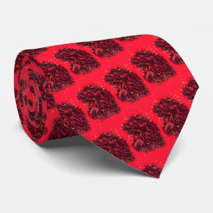 Red Neck Tie Running Bulls Slips