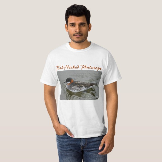 Red-Necked Phalarope Shirt by RoseWrites Tee Shirt (Hel framsida)