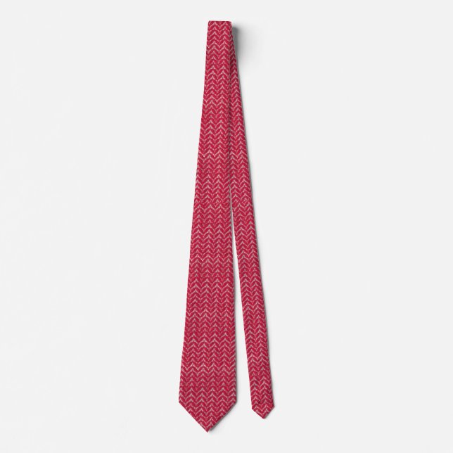 Red Necktie med arabisk Keffiyeh gräns-design Slips (Framsida)