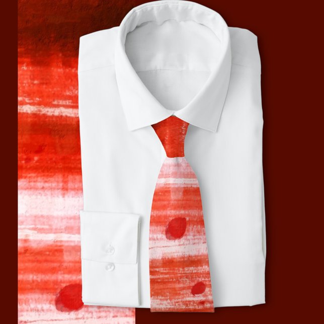 Red Nedfläckad Halloween Slips (Red stained splatter tie, great for splatter punk horror fans or Halloween costumes )