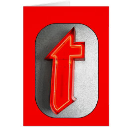 Red Neon T Hälsningskort