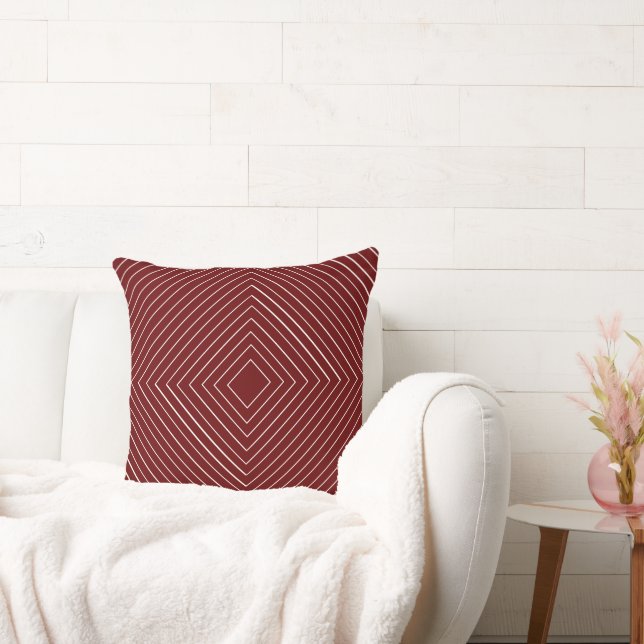 Red Nested White Squares Tribal Kudde (Soffa)