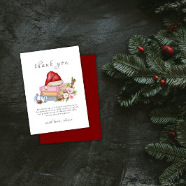 Red New Chapter Begins Winter Floral Baby Shower  Tack Kort