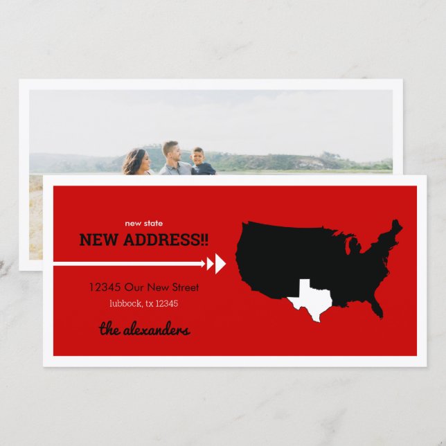 Red New State, Ny adress! Texas Flytta (Fram/baksida)