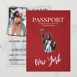 Red New York City Passport Spara datum Datumet