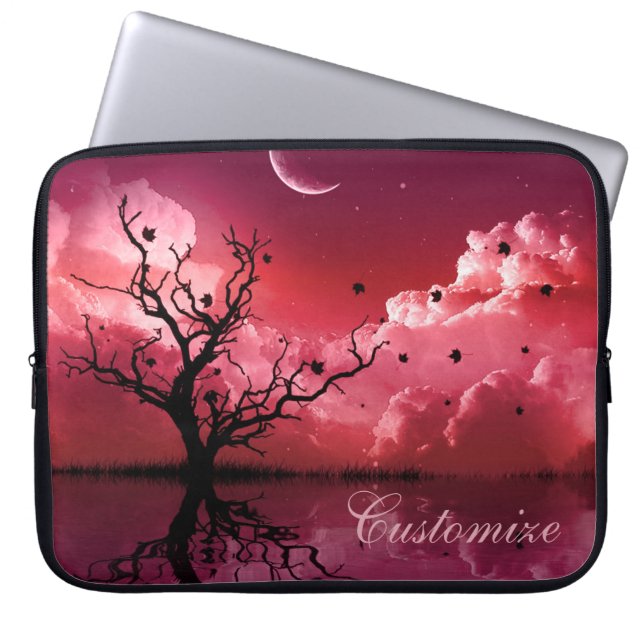 Red Nght Himlar Reflection Scenia Laptop sleeve (Framsidan)