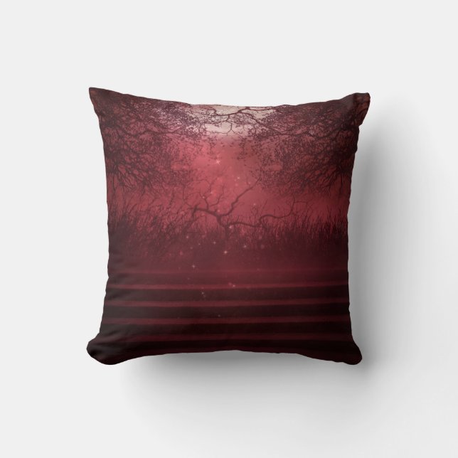 Red Night Fantasy Pillow Kudde (Framsida)