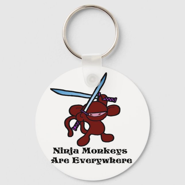 Red Ninja Overhead Nyckelring (Framsida)