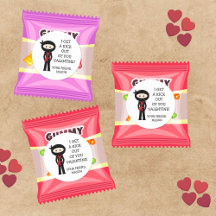Red Ninja Valentines Day Sticker