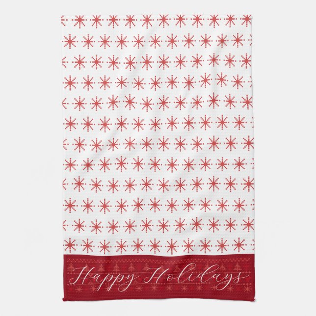 Red Nordic Glad helg Kitchen Towel Kökshandduk (Vertikal)