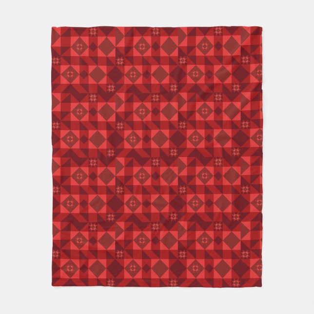 Red Nordic Star Christmas Bright Fleecefilt (Framsidan)