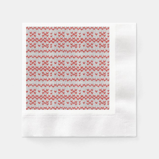 RED NORDIC STICKA myntade Pappra koksvansar Pappersservett (Framsidan)