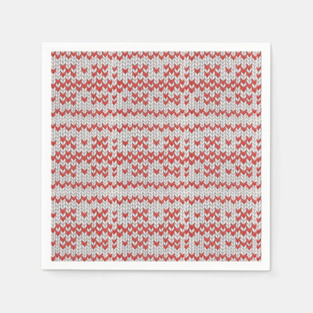 RED NORDIC STICKA Standard Cocktail Papper Napkins Pappersservett (Framsidan)