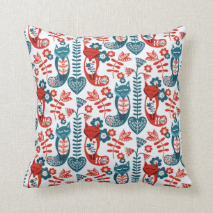 Red Nordic Stil Fox Cushion Kudde