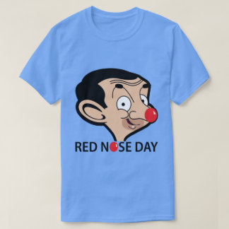 Red Nose Day Mr Been Tecknad Relief Tshirt T Shirt