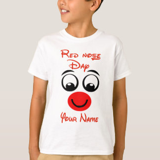 Red Nose Day Personlig T Shirt Tecknad Refief