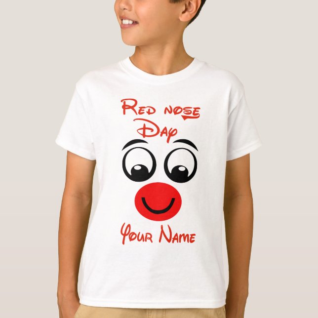 Red Nose Day Personlig T Shirt Tecknad Refief (Framsida)