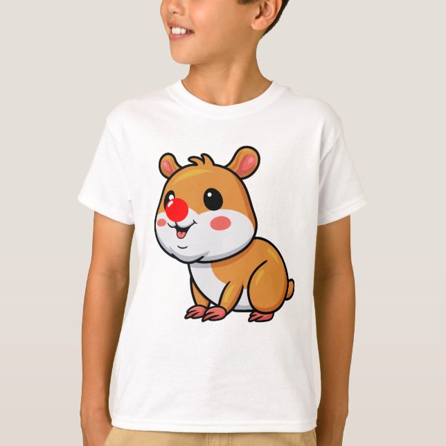 Red Nose Hamster Funny Day 2025 T Shirt (Framsida)