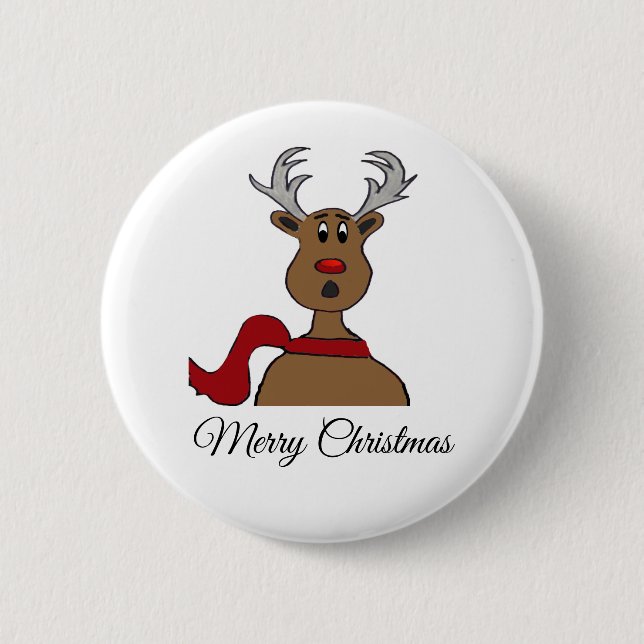 Red Nose Raindeer Knapp (Framsida)