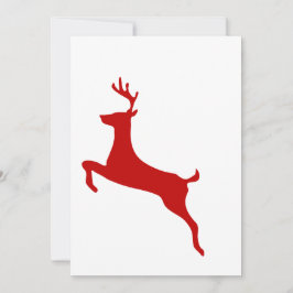 Red Nose Reindeer Christmas Folded Greeting Card Inbjudningar