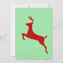 Red Nose Reindeer Christmas Folded Greeting Card Inbjudningar