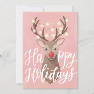 Red Nose Reindeer jul - kort för flata hälsningar