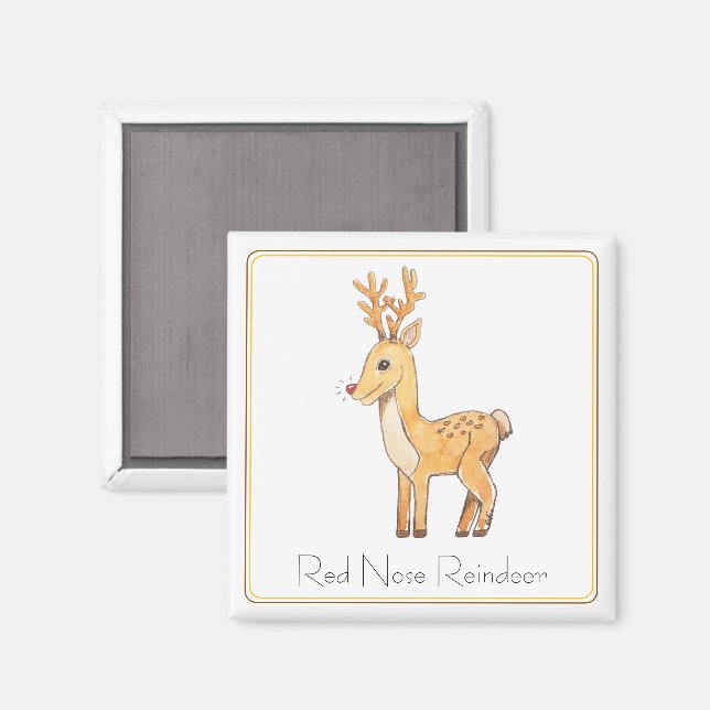 Red Nose Reindeer  Magnet (Front/Back)