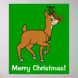 Red-Nposed Reindeer Poster