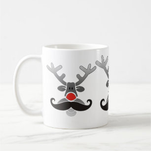 Red NSES med Mustache Kaffemugg