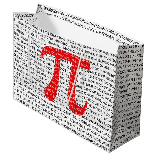 Red Number pi är en matematisk konstant symbol (Framsidan Vinklad)