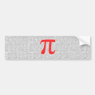 Red Number pi är en matematisk konstant symbol Bildekal