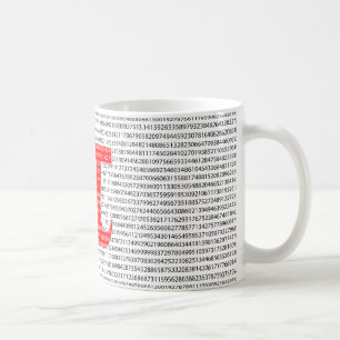 Red Number pi är en matematisk konstant symbol Kaffemugg