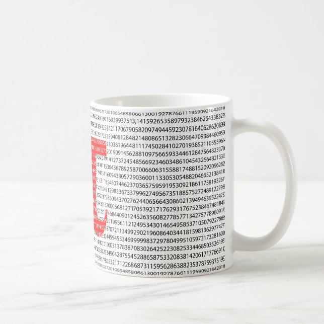Red Number pi är en matematisk konstant symbol Kaffemugg (Höger)