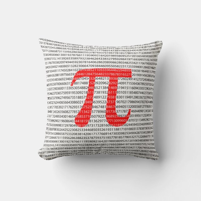 Red Number pi är en matematisk konstant symbol Kudde (Framsida)