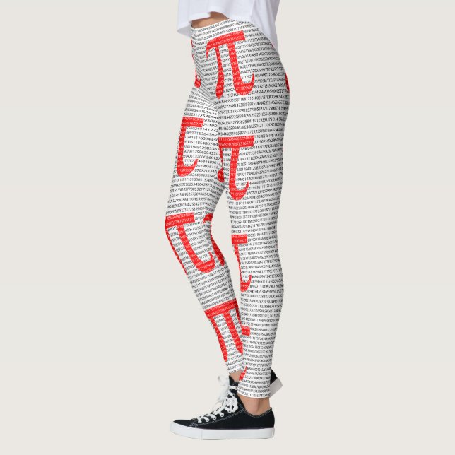 Red Number pi är en matematisk konstant symbol Leggings (Vänster)