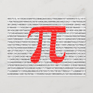 Red Number pi är en matematisk konstant symbol Vykort