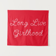 Red Nursery Wall Long Live Girlslei Rumslek