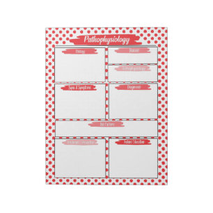 Red Nursing - Pathofysiology Template Anteckningsblock