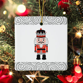 Red Nutcracker-Helgdag Julgransprydnad Keramik