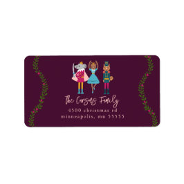 Red Nutcracker Return-adressetikett Adressetikett