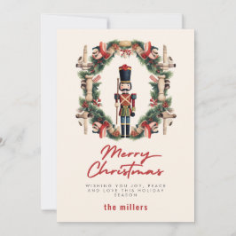 Red Nutcracker Wandejul Julkort