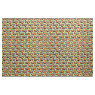 Red Nyckelpigas Fabric Tyg