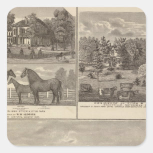 Red Oak farm & home, Center Tp Fyrkantigt Klistermärke