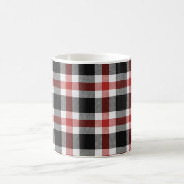 Red och Black Tartan Kaffemugg