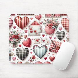 RED OCH BLUE GINGHAM PLAID VALENTINES DAY THEME MUSMATTA