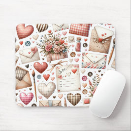RED OCH BLUE GINGHAM PLAID VALENTINES DAY THEME MUSMATTA