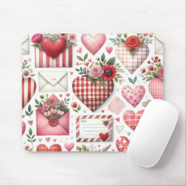 RED OCH BLUE GINGHAM PLAID VALENTINES DAY THEME MUSMATTA